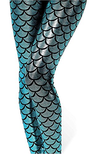 Belife Women's Mermaid Fish Scale Printing Full Length Leggings