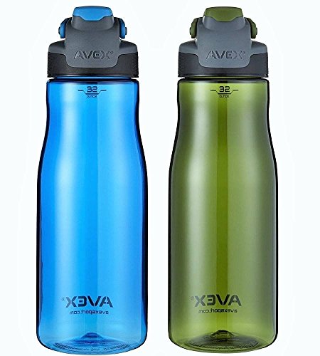 AVEX Brazos Autoseal Water Bottle, 32oz, Ocean & Olive