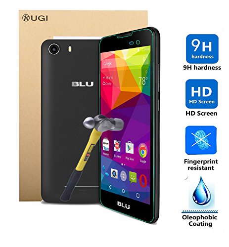 BLU advance 5.0 Screen protector, KuGi ® BLU advance 5.0 screen protector - High Quality 9H Hardness HD clear Tempered Glass Screen Protector for BLU advance 5.0 5 inch smartphone. (BLU advance 5.0)