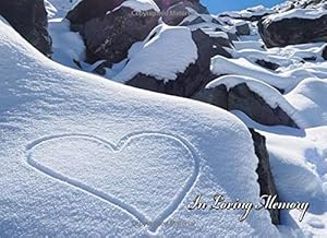 In Loving Memory: A Winter Snow Memorial Service Guest Book by M2MParty Designs