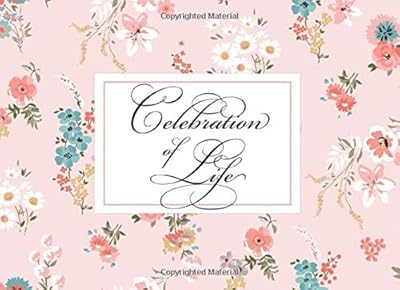 Celebration of Life: Pink Floral Funeral Guest Book