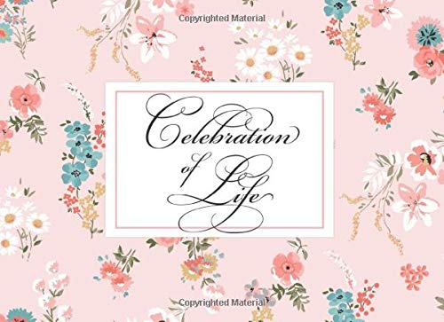 Celebration of Life: Pink Floral Funeral Guest Book by Splendid Paper Co