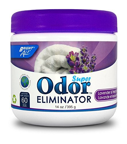Bright Air Odor Eliminator - Lavender and Fresh Linen , 14 Ounce Jar (Pack of 3)