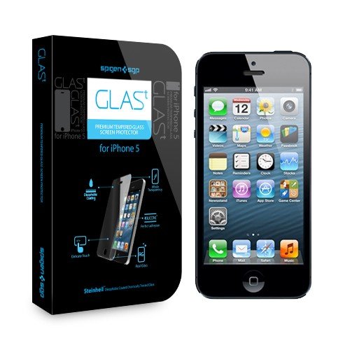 SPIGEN+SGP+iPhone5+シュタインハイル+GLAS.t+プレミアム+リアル+スクリーン+プロテクター+《強化ガラス液晶保護フィルム》+【SGP09435】