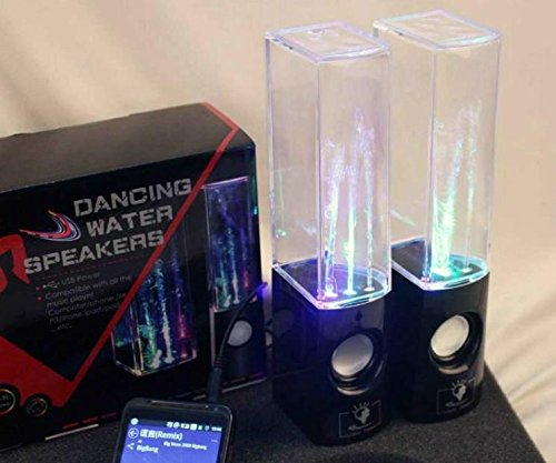 

E-Passion Music Fountain Mini Amplifier Dancing Water Speakers I-station7 Apple Speakers (black, water speaker)