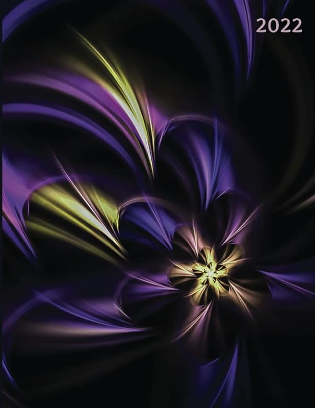 2022 Viva Peak Goal-Based Weekly Planner: Purple Fractal Cover 8.5"x11" 8.5x11 Paperback Softbound Success Journal Calendar by Tina M. O'Gorman