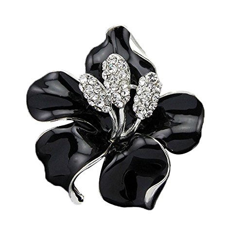 niceEshop(TM) Women Fashion Colorful Rose Flower Elegant Rhinestone Brooches and Pins