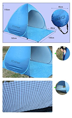 iCorer Automatic Pop Up Instant Portable Outdoors Quick Cabana Beach Tent Sun Shelter - Image 5