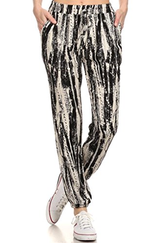 Simplicity® Women Casual Print Jogger Pants Harem Style with Side Pockets