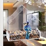GrayBunny GB-6842 Window Bird Feeder, Clear Thick Acrylic