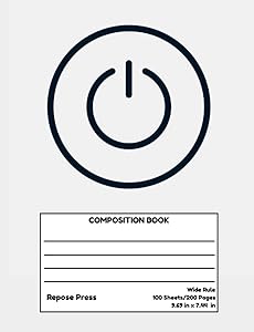 Shutdown Icon Composition Book: 100 Sheets/200 Pages, Wide Rule by Repose Press