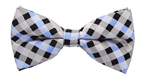 Scott Allan Mens Silk Checkered Bow Tie