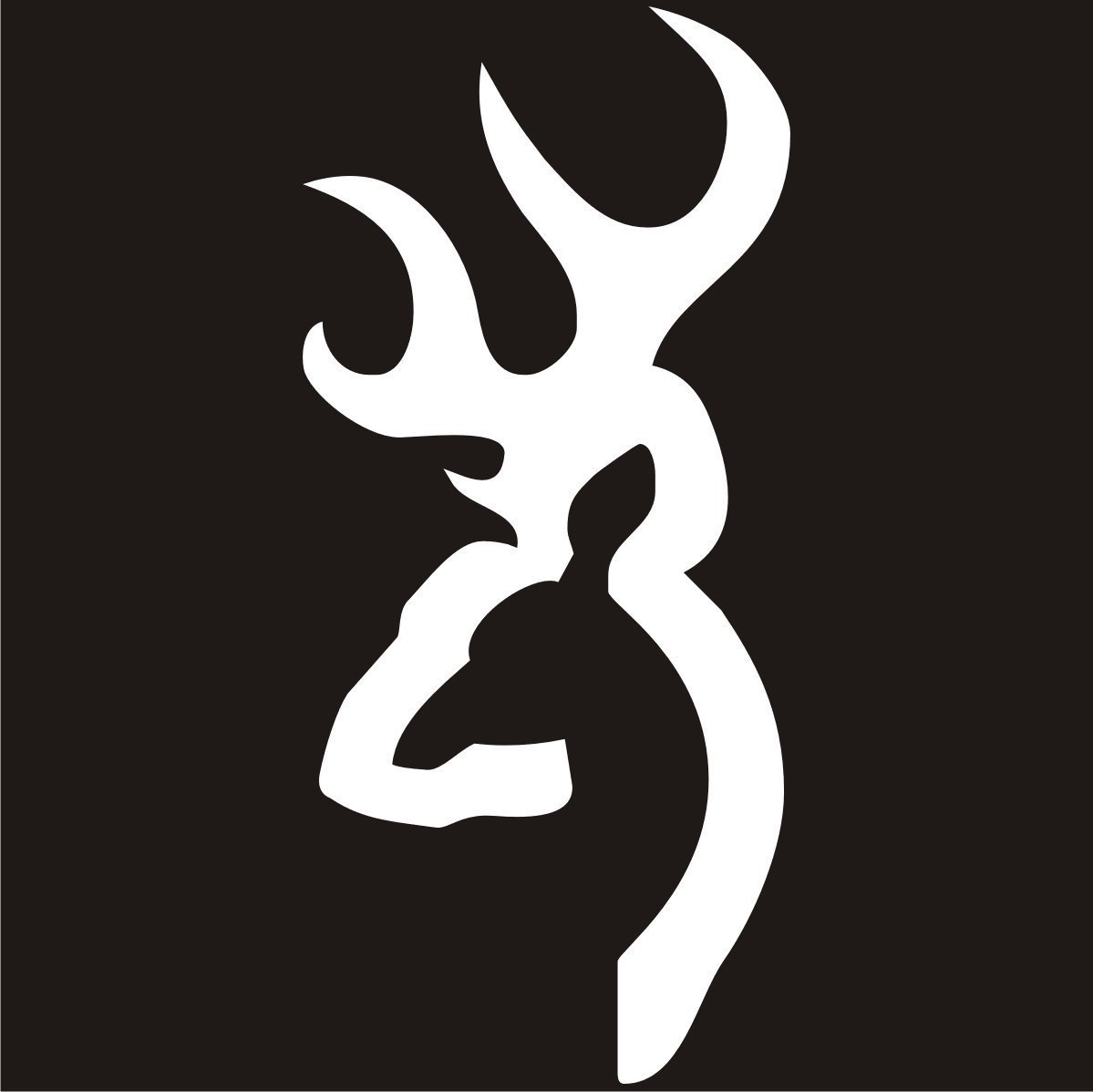 

Browning Buckmark Deer Vinyl Decal/sticker 6" White - Hunting, Rifle, Guns