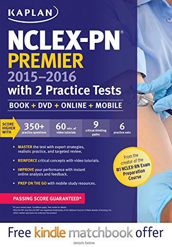 NCLEX-PN Premier 2015-2016 with 2 Practice Tests by Kaplan