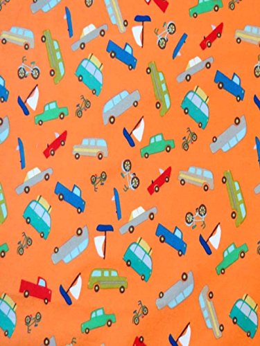 

SheetWorld Fitted Cradle Sheet - Vehicles Orange - Made In USA