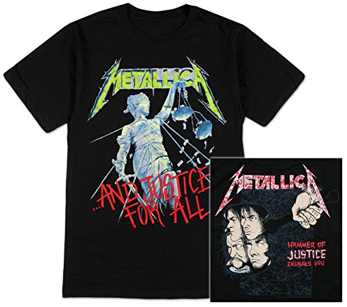 Metallica - Mens And Justice For All T-Shirt - Small Black