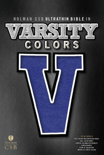 HCSB UltraThin Varsity Bible, Blue Simulated Leather by Holman Bible Editorial Staff