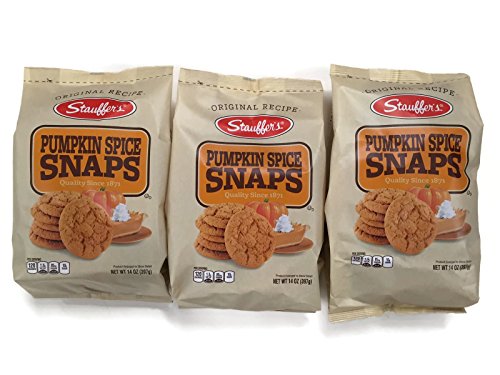 Stauffer's Pumpkin Spice Snaps Cookies, 14 Oz Bags (Set of 3)