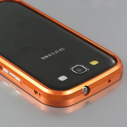 i-Beans【全15色】Docomo+Samsung+Galaxy+S+III+アルミバンパー+SC-06D+高品質ケース+ギャラクシーS3用メタルバンパー++ダークオレンジ++i9300バンパーケース+Galaxy+S3+%2F+SC-06D+Bumper+Case+液晶保護フィルム付+(7476-13)