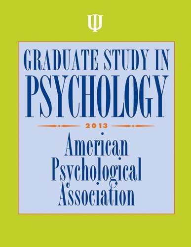 Graduate Study in Psychology by American Psychological Association