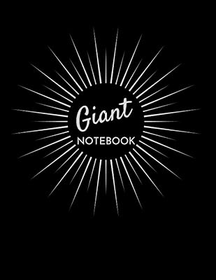 Giant Black Extra Large Notebook 8.5x11: 500 Pages College Ruled Composition Book Journal