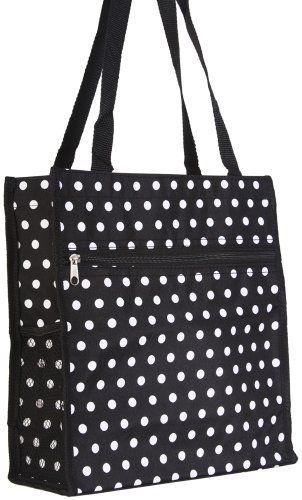 World Traveler Polka Dot Print Collection Travel Tote Bag 12-inch
