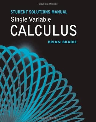 Single Variable Calculus Student Solutions Manual