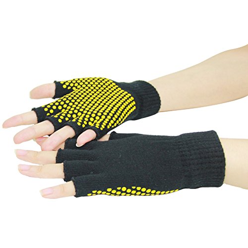 Seasofbeauty Yoga Pilates Fingerless Exercise Gloves