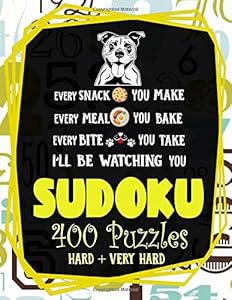 Sudoku 400 Puzzles Hard and Very Hard: Sudoku Puzzle Book With Solutions For Family, Adult, Kid, Staffordshire Bull Terrier Dog Owners and Puppy Lovers