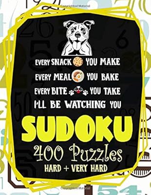 Sudoku 400 Puzzles Hard and Very Hard: Sudoku Puzzle Book With Solutions For Family, Adult, Kid, Staffordshire Bull Terrier Dog Owners and Puppy Lovers