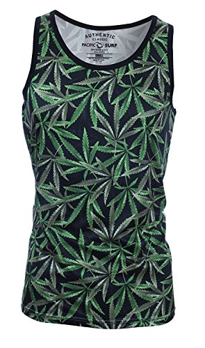 Pacific Surf Men's All-Over Print Tank Slim Fit Muscle Shirt