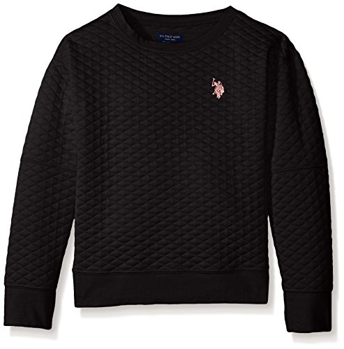 U.S. Polo Assn. Big Girls' Quilted Jersey Dropped Armhole Banded Top