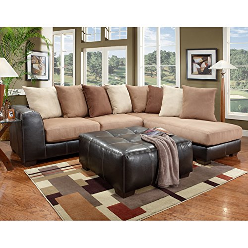 

Flash Furniture Exceptional Designs Microfiber L-Shaped Sectional