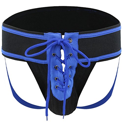 YiZYiF Men's Lingerie Jock Strap Front Lacing Backless Sporty G-string
