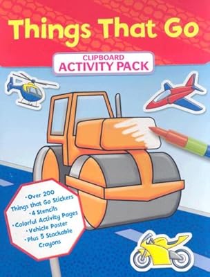 Clip Board Activity Kit: Things That Go: Coloring and Activity