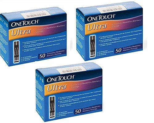 One Touch Ultra 3 Language English, Spanish and Portuguese Test Strips, 50 Count, 3 Pack