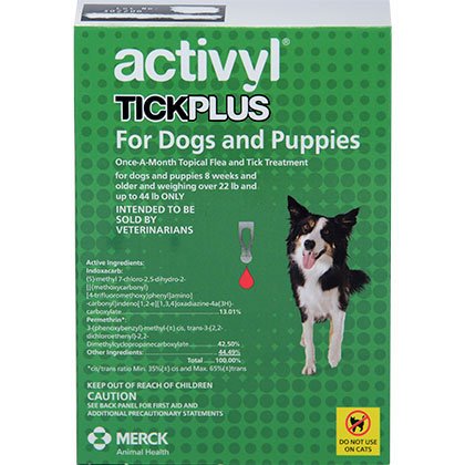 

Activyl Plus Over 22.1 Lb And Up To 44 Lb 6pk Dogs