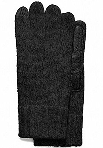 

Coach Men's Charcoal Wool Leather Knit Tech Gloves