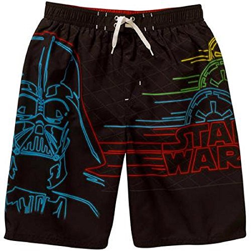 Boys Darth Vadar Star Wars Swim Trunks Swimsuit
