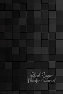 Black Multi Squares Blood Sugar Monitor Journal: 120 Pages