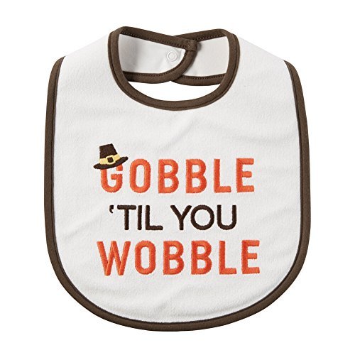 Thanksgiving Bib Gobble Til You Wobble Turkey Theme