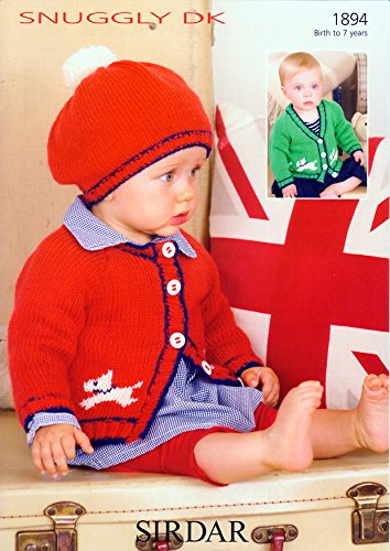 

Cardigans, Beret & Shoes in Sirdar Snuggly DK (1894) Knitting Pattern