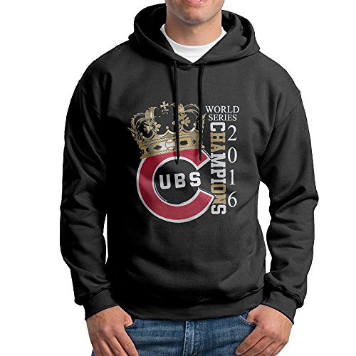 Chicago World Series Champions 2016 Men's Sports Cotton Hoodie Sweatshirt Black