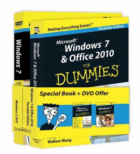 Windows 7 &amp; Office 2010 For Dummies - Portable Edition + Windows 7 For Dummies DVD - Book + DVD Bundle by Andy Rathbone