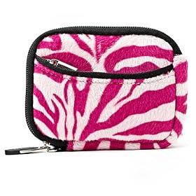 Durable and Elegant Neoprene Digital Camera Sleeve Case for your Canon Powershot ELPH110 HS in Pink Zebra Animal Print , interior lined with double padding preventing damages!!!