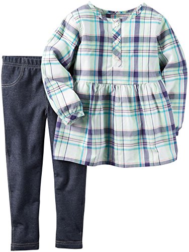 Carter's 2-Piece Plaid Poplin Top and Jegging Set