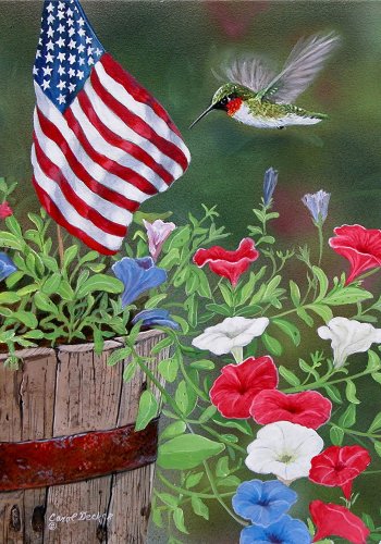 Patriotic Hummingbird Garden Size 12