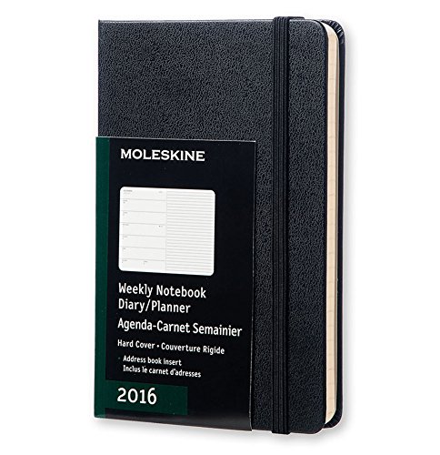Large 2016 Weekly Notebook Diary/Planner, Soft Cover, Black