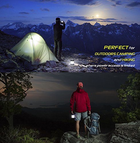 Kizen Solar Powered LED Camping Lantern - Solar or USB Chargeable, Collapsible Space Saving Design, Emergency Power Bank, Flashlight, Water Resistant. For Outdoor Night Hiking Camping Tent Lawn Patio! - Image 5