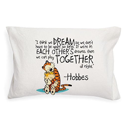 Calvin And Hobbes Dreams Quote Pillow Case
